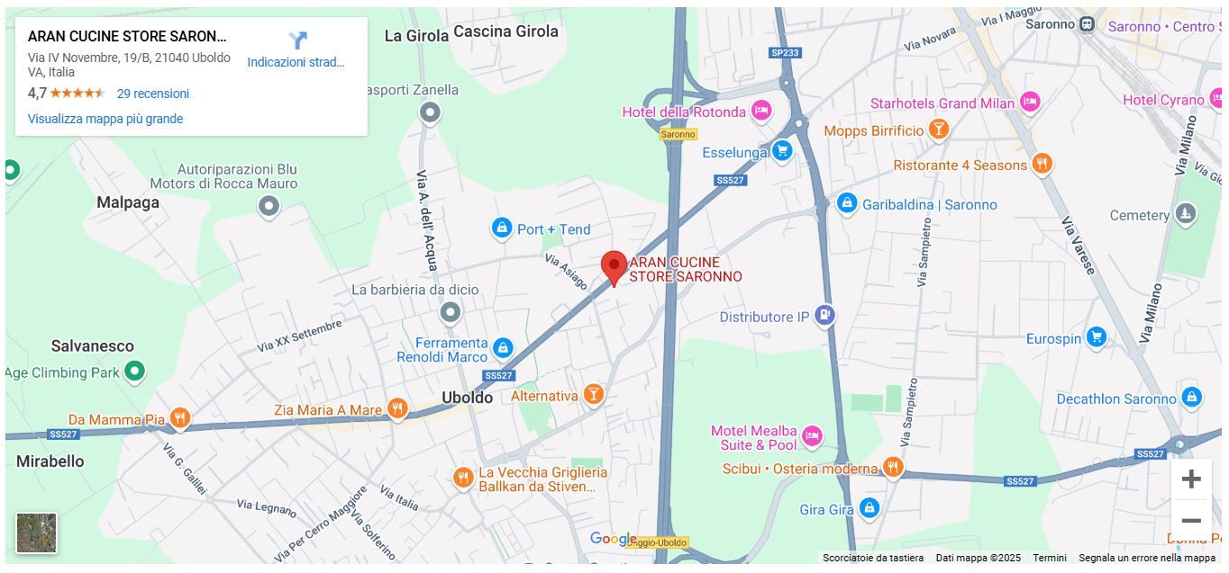 Mappa Aran cucine saronno